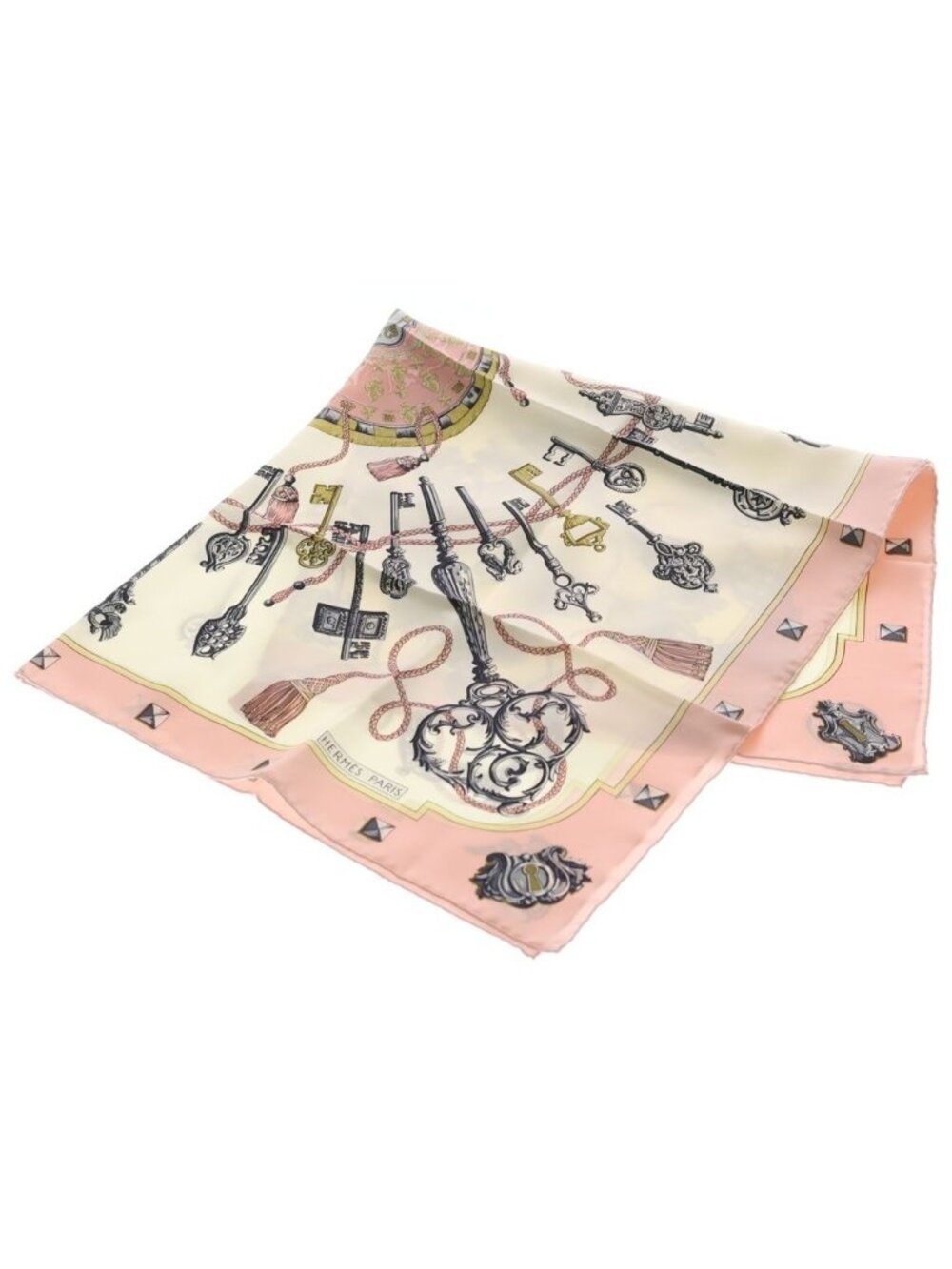 Hermes Carre 90 Silk Scarf Pink